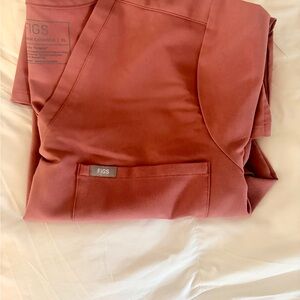 Figs Women's Scrub Top in Rust